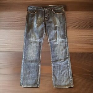Buffalo Jeans Straight Leg Mens 38x30 Blue Faded Denim Casual Y2K Streetwear
